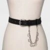 Women's New Polyurethane With Swag Chain Belt - Wild Fable™ Black 1 Women's New Polyurethane With Swag Chain Belt - Wild Fable™ Black -Herday Fashion GUEST 4c6c693e 69ba 481f a83b 4873f373c81b