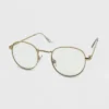 Women's Metal Round Blue Light Filtering Glasses - Wild Fable™ Gold -Herday Fashion GUEST 4e84676e 0202 4170 8609 90818c39c542