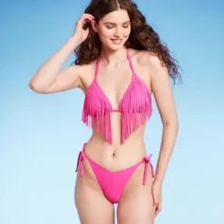 Women's V-Front Side-Tie High Leg Extra Cheeky Bikini Bottom - Wild Fable™ Magenta -Herday Fashion GUEST 4f1d49e2 b212 4490 88d9 c98174837682