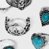 Heart Turquoise Ring Set 6pc - Wild Fable™ Silver 7 -Herday Fashion GUEST 50d45c9b 735b 4b24 ba29 509faaa49924