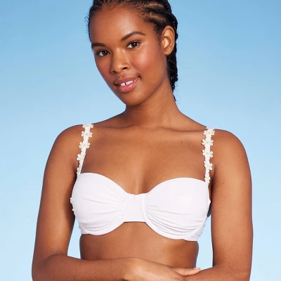 Women's Embroidered Daisy Strap Underwire Bikini Top - Wild Fable™ 4 Women's Embroidered Daisy Strap Underwire Bikini Top - Wild Fable™ - Image 2