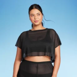 Women's Mesh Cover Up Short Sleeve Crop Top - Wild Fable™ 10 Women's Mesh Cover Up Short Sleeve Crop Top - Wild Fable™ -Herday Fashion GUEST 5306594c 88a5 451d 84f2 02c7edbdedf9