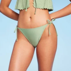 Women's Side-Tie Medium Coverage Bikini Bottom - Wild Fable™ Soft Green -Herday Fashion GUEST 5336476b d9cf 4c6a 88ea b13487097351
