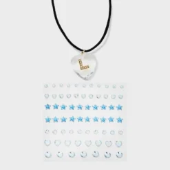 Acrylic Heart With Face Gems Pendant Necklace - Wild Fable™ Clear/Black -Herday Fashion GUEST 56683193 91c5 41f9 9948 baee35c9293a