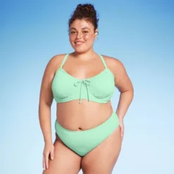 Women's Mid-Rise High Leg Cheeky Lurex Bikini Bottom - Wild Fable™ Mint Green -Herday Fashion GUEST 56e75d9f dc52 4f90 9d8f 68f063eca3ee