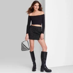 Women's High-Rise Bodycon Mini Skort - Wild Fable™ Black -Herday Fashion GUEST 5a349815 d596 407d ac21 0744db5a4619