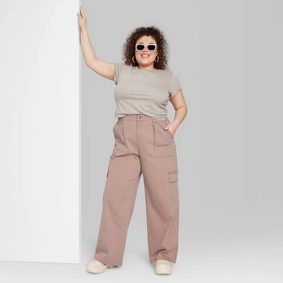 Women's High-Rise Straight Leg Cargo Pants - Wild Fable™ 6 Women's High-Rise Straight Leg Cargo Pants - Wild Fable™ - Image 4