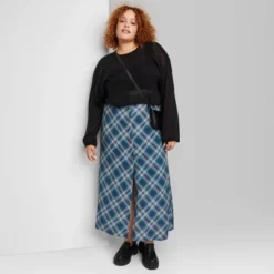 Women's Button-Front Printed Midi Skirt - Wild Fable™ -Herday Fashion GUEST 5b978f5e a531 4a43 a1c0 241fdd91cb7a