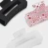 Flower And Solid Rectangle Claw Hair Clip Set 3pc - Wild Fable™ Pink/Black/White: Plastic Hair Accessories 1 Flower And Solid Rectangle Claw Hair Clip Set 3pc - Wild Fable™ Pink/Black/White: Plastic Hair Accessories -Herday Fashion GUEST 5c055424 cfa0 4ffa 918c fa3a68dc39fa