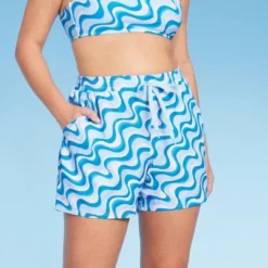 Women's 5" Board Swim Shorts - Wild Fable™ Multi Blue Swirl Print -Herday Fashion GUEST 5ed15651 f9ed 4ba0 867b 677e760ad423