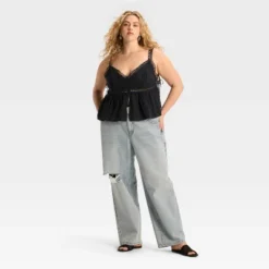 Women's Lace Trim Babydoll Flyaway Tank Top - Wild Fable™ -Herday Fashion GUEST 5ef964d1 456f 4418 9369 5ddc56fb7866