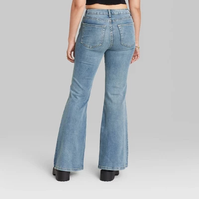 Women's High-Rise Flare Jeans - Wild Fable™ Medium Wash 4 Women's High-Rise Flare Jeans - Wild Fable™ Medium Wash - Image 2