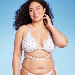 Women's Floral Print Strappy Triangle Bikini Top - Wild Fable™ White 11 Women's Floral Print Strappy Triangle Bikini Top - Wild Fable™ White -Herday Fashion GUEST 623601bb 911c 4193 9089 d62d940e06f6