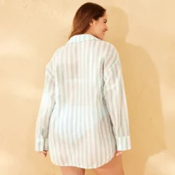 Women's Long Sleeve Button-Down Cover Up Top - Wild Fable™ Cream -Herday Fashion GUEST 627f3a44 2c3e 44b4 8faa 5bd9da522d3c