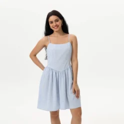 Women's Backless Mini Dress - Wild Fable™ Blue Gingham -Herday Fashion GUEST 6288c567 9cd6 43bb a396 a6276bd84781