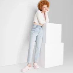 Women's Super-High Rise Tapered Jeans - Wild Fable™ Light Wash -Herday Fashion GUEST 63a213b2 e61f 4e87 8d98 025846d05916