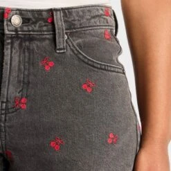 Women's EasyRigid Embroidered Mid-Rise Denim Shorts - Wild Fable™ Black -Herday Fashion GUEST 659266a1 a2d9 4b2f 8ffc 07f22d69f405