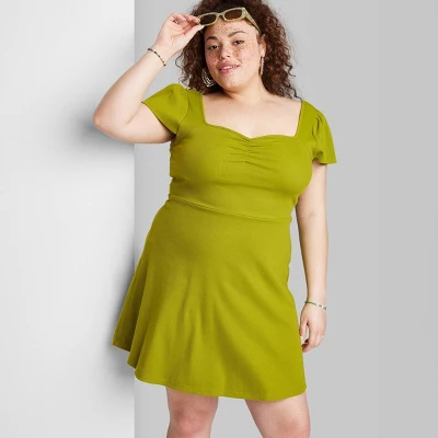 Women's Cap Short Sleeve Fit & Flare Knit Skater Dress - Wild Fable™ 8 Women's Cap Short Sleeve Fit & Flare Knit Skater Dress - Wild Fable™ - Image 6