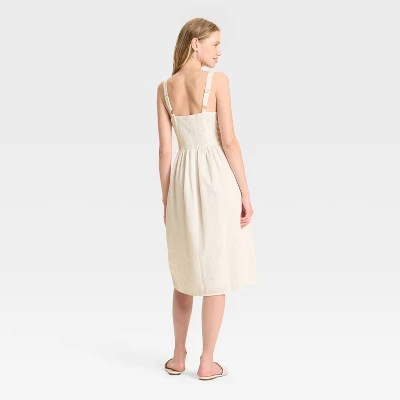 Women's Milkmaid Midi A-Line Dress - Wild Fable™ 3 Women's Milkmaid Midi A-Line Dress - Wild Fable™