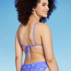 Women's Triangle Bikini Top - Wild Fable™ Purple Butterfly Print -Herday Fashion GUEST 67283d57 438c 4870 b567 1b391b9dea28