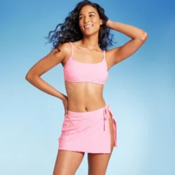 Women's Wavy Terry Textured Bralette Bikini Top - Wild Fable™ Light Pink -Herday Fashion GUEST 6b3e21ad 439c 40cf a7ca 48b3fe626f30