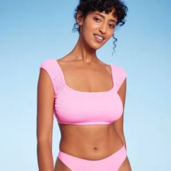Women's Cap Sleeve Smocked Bralette Bikini Top - Wild Fable™ -Herday Fashion GUEST 6c66fc84 2d09 47a2 8be4 5216854e5f26