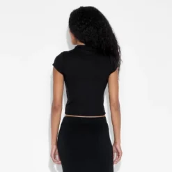 Women's Slim Fit Short Sleeve Mock Turtleneck T-Shirt - Wild Fable™ -Herday Fashion GUEST 6c82cde9 df32 4434 a91b 89b62bc6bed2