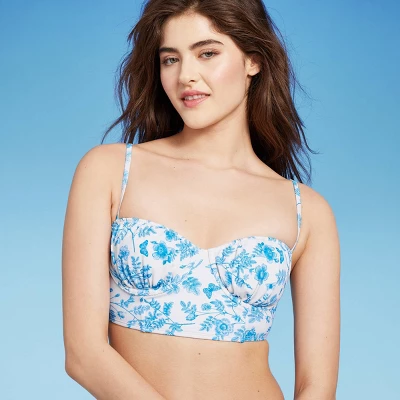 Women's Corset Longline Bikini Top - Wild Fable™ Cream 4 Women's Corset Longline Bikini Top - Wild Fable™ Cream - Image 2