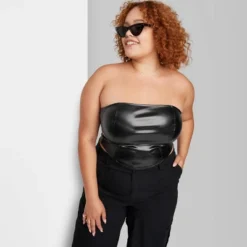 Women's Faux Leather Tube Top - Wild Fable™ -Herday Fashion GUEST 72e03401 1c17 4bf2 b87b 5c6f4de83a95