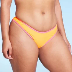 Women's Colorblock Ultra High Leg Extra Cheeky Bikini Bottom - Wild Fable™ Orange/Pink -Herday Fashion GUEST 7805140c 1410 4cd1 9f37 0bb6c392c60c