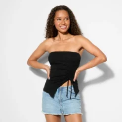 Women's Asymmetrical Slim Fit Tube Top - Wild Fable™