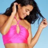 Women's Longline Wrap Halter Bikini Top - Wild Fable™ Pink Shine -Herday Fashion GUEST 7c544290 5800 47c9 a773 c9f2ce33baee