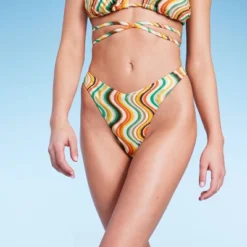 Women's Extra High Leg Ultra Cheeky Bikini Bottom - Wild Fable™ Multi Striped -Herday Fashion GUEST 7e22eda3 5e17 499c a08d d549cff1ca65