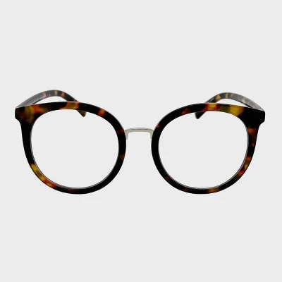 Plastic Metal Combination Round Blue Light Filtering Glasses - Wild Fable™ Brown: UV Protection, Recycled Plastic Frame 4 Plastic Metal Combination Round Blue Light Filtering Glasses - Wild Fable™ Brown: UV Protection, Recycled Plastic Frame - Image 2