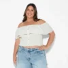 Women's Smocked Ruffle Sleeve Open-Neck Halter Top - Wild Fable™ Off-White -Herday Fashion GUEST 801d6631 957c 41e5 b320 8ff6e3169e27