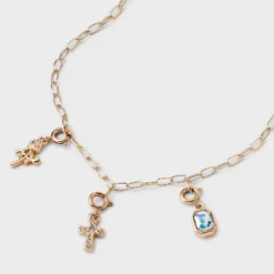 Build Your Own Cross And Rose Charm Necklace - Wild Fable™ Gold -Herday Fashion GUEST 83dceef4 4a32 4024 a503 58a41f116fd8