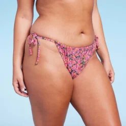 Women's Side-Tie Cheeky Bikini Bottom - Wild Fable™ Pink Floral Print 11 Women's Side-Tie Cheeky Bikini Bottom - Wild Fable™ Pink Floral Print -Herday Fashion GUEST 87a6228f 81cb 4fed bfe6 fb1909ec3476