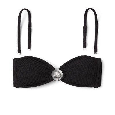 Women's Pucker Textured Center Front Shell Detail Bandeau Bikini Top - Wild Fable™ 7 Women's Pucker Textured Center Front Shell Detail Bandeau Bikini Top - Wild Fable™ - Image 5