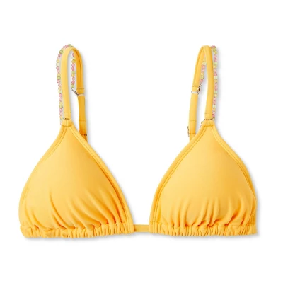 Women's Beaded Strap Triangle Bikini Top - Wild Fable™ Orange 7 Women's Beaded Strap Triangle Bikini Top - Wild Fable™ Orange - Image 5