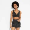 Women's Cropped Denim Vest - Wild Fable™
