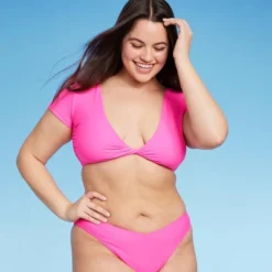 Women's Twist-Front Short Sleeve Bralette Bikini Top - Wild Fable™ -Herday Fashion GUEST 91bcda8e 04ef 4bf5 886c 723f50609fb6