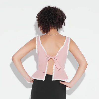 Women's Game Day Tie Back Peplum Top - Wild Fable™ 3 Women's Game Day Tie Back Peplum Top - Wild Fable™