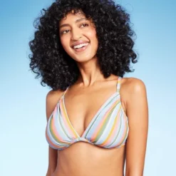 Women's Underwire Bikini Top - Wild Fable™ Multi Lurex Striped -Herday Fashion GUEST 941b837c 2f2f 4f45 bc81 f0c82d98318a