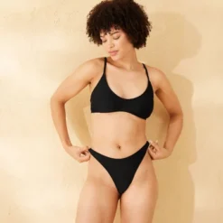 Women's Scoop Front High Leg Thong Bikini Bottom - Wild Fable™ Black -Herday Fashion GUEST 94bbde34 7a42 4b27 8fc7 8c3e815375a2