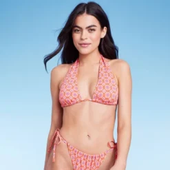 Women's U Bralette Multiway Bikini Top - Wild Fable™ Orange Tile Print -Herday Fashion GUEST 94fa3ff9 1356 4512 b404 8e8377e91253