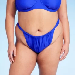 Women's Mid-Rise Cheeky High Leg Bikini Bottom - Wild Fable™ Blue -Herday Fashion GUEST 9732027b 0efc 47c9 a00e 458bf5683679