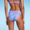 Women's Paisley Print Low-Rise Cheeky High Leg Bikini Bottom - Wild Fable™ Blue/Pink -Herday Fashion GUEST 99352987 249f 4627 86ff bf64cccff6ae