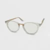 Women's Crystal Round Blue Light Filtering Glasses - Wild Fable™ Clear -Herday Fashion GUEST 99501abd 675a 488f aa4f 329387f4ed4f