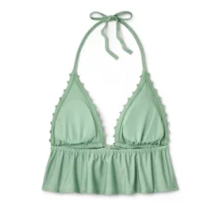 Women's Crochet Tie-Front Longline Bikini Top - Wild Fable™ Soft Green -Herday Fashion GUEST 9983ebdf 3d58 4e7c 8588 1970fff3ed7f