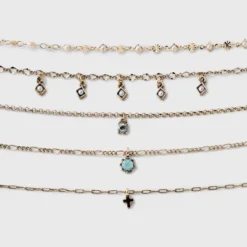 Mixed Charms And Tassel Choker Necklace Set 5pc - Wild Fable™ Gold 7 Mixed Charms And Tassel Choker Necklace Set 5pc - Wild Fable™ Gold -Herday Fashion GUEST 9b8f6fd0 e82e 416b 8d39 24a162cade60